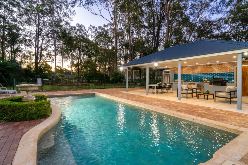 Newcastle Property Photo pool twilight